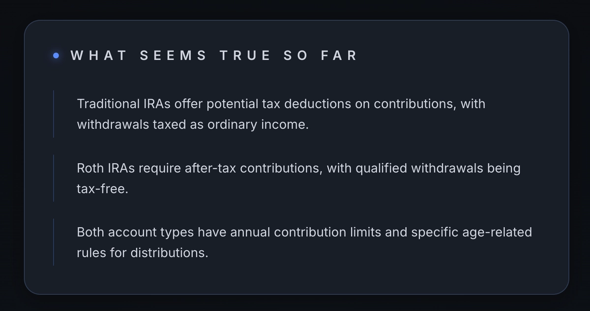 Card one: what seems true so far